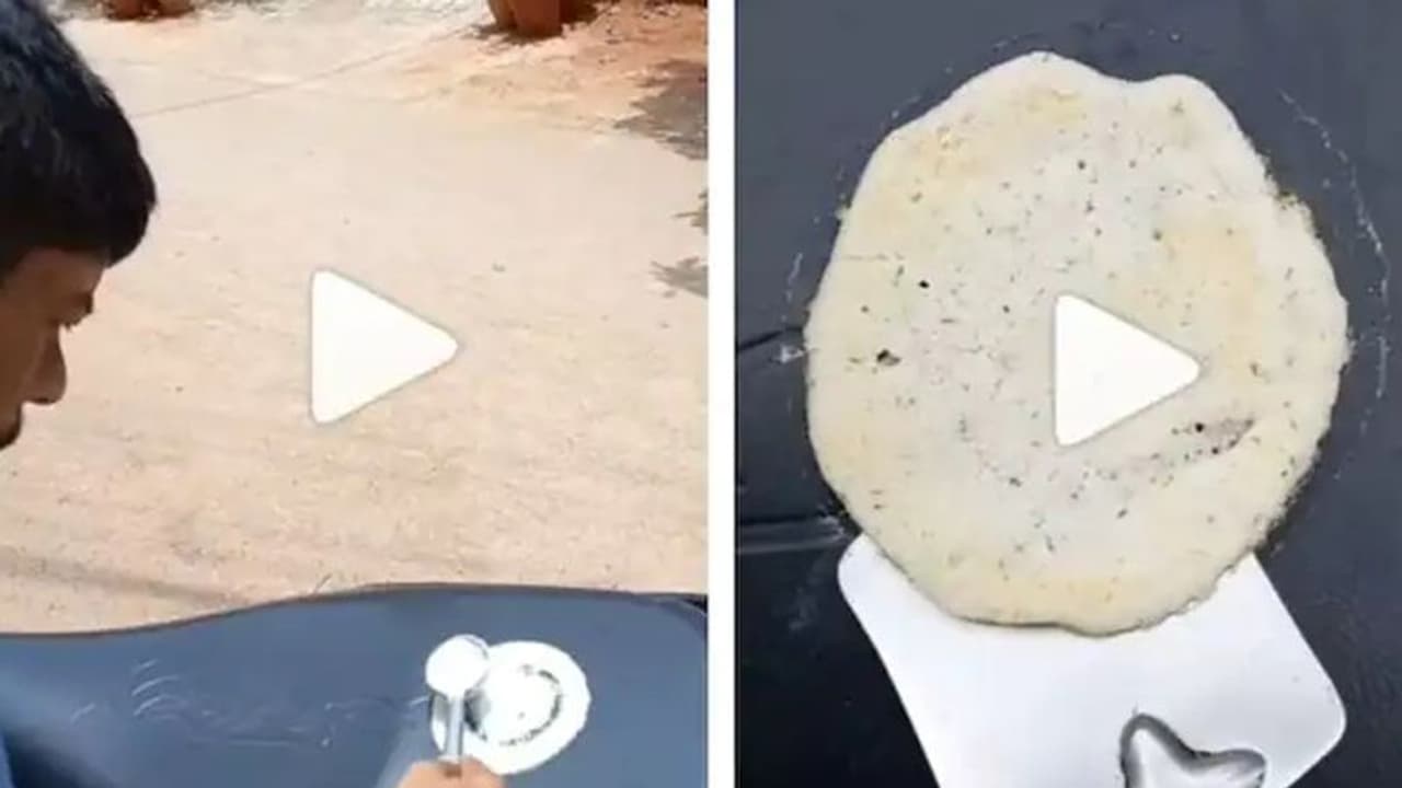 ಬಿಸಿಲಿನ ಧಗೆಗೆ ಕಾದು ಕೆಂಪಾದ ಮುತ್ತಿನ ನಗರಿ: ಸ್ಕೂಟರ್ ಮೇಲೆ ಗರಿ ಗರಿ ದೋಸೆ