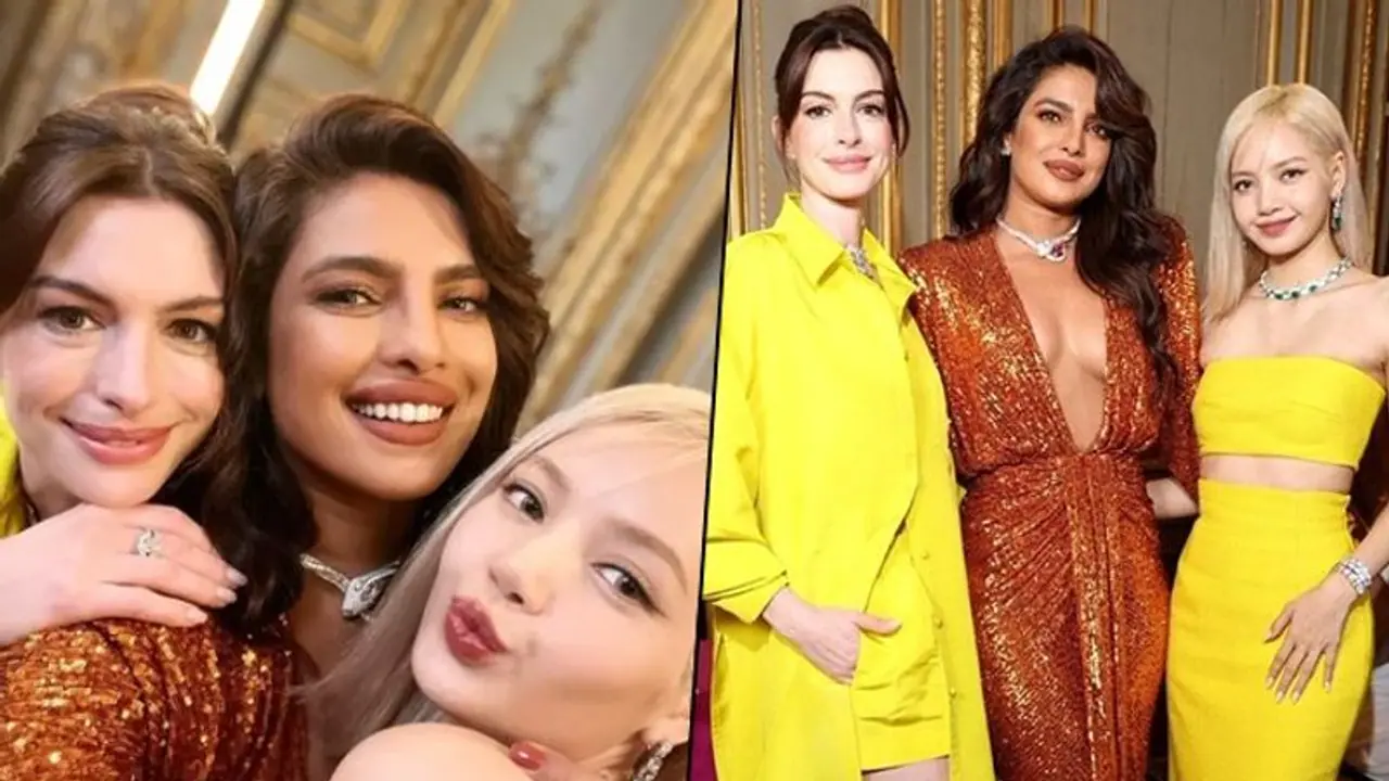 Priyanka Chopra clicks selfie with Anne Hathaway, Blackpink's Lisa; pictures go viral Priyanka Chopra clicks selfie with Anne Hathaway, Blackpink's Lisa; pictures go viral