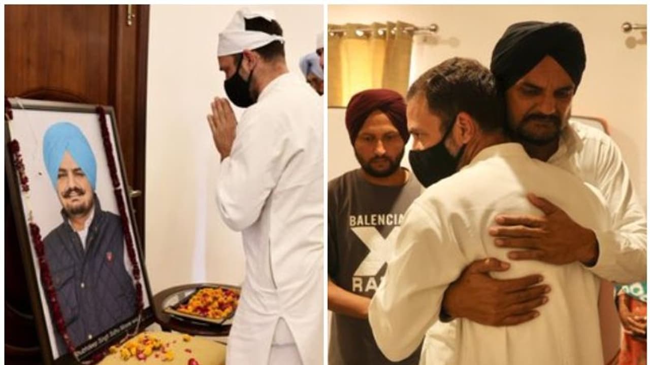 സിദ്ദൂ മൂസെവാലയുടെ കുടുംബത്തെ കണ്ട് രാഹുൽ ഗാന്ധി സിദ്ദൂ മൂസെവാലയുടെ കുടുംബത്തെ കണ്ട് രാഹുൽ ഗാന്ധി