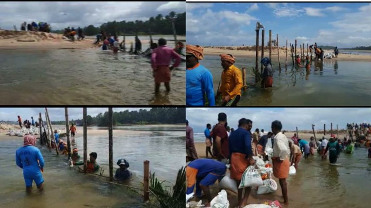 കാസർകോട് ചിത്താരി പുഴ ഗതിമാറി ഒഴുകി; കഠിനാധ്വാനം നടത്തി പുഴയ്ക്ക് നേർവഴി കാട്ടി നാട്ടുകാർ കാസർകോട് ചിത്താരി പുഴ ഗതിമാറി ഒഴുകി; കഠിനാധ്വാനം നടത്തി പുഴയ്ക്ക് നേർവഴി കാട്ടി നാട്ടുകാർ