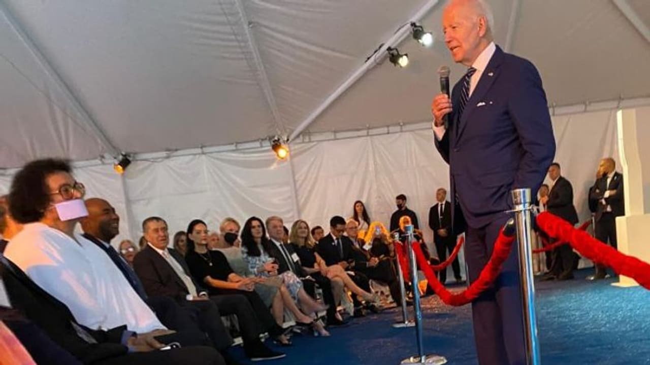 Gun menace: Jain leader shares mantra with US President Joe Biden Gun menace: Jain leader shares mantra with US President Joe Biden