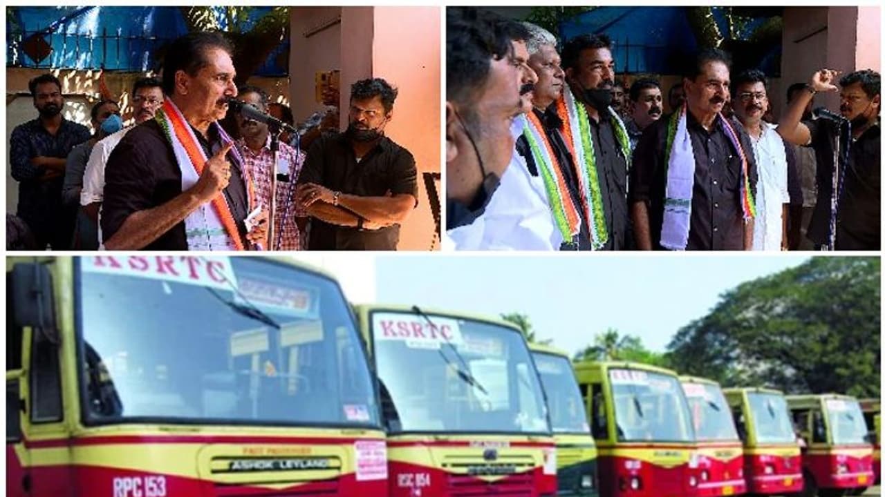 KSRTC; പിണറായി തമ്പ്രാന് തൊഴിലാളികളോട് പുച്ഛമെന്ന് എന്.കെ.പ്രേമചന്ദ്രന്, കറുത്ത വസ്ത്രത്തില് സമരവേദിയില് KSRTC; പിണറായി തമ്പ്രാന് തൊഴിലാളികളോട് പുച്ഛമെന്ന് എന്.കെ.പ്രേമചന്ദ്രന്, കറുത്ത വസ്ത്രത്തില് സമരവേദിയില്