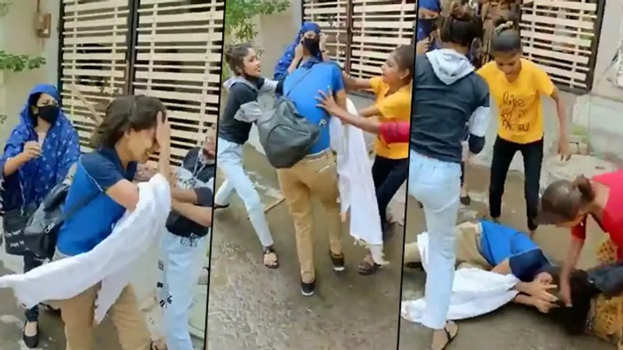 Pizza chain worker mercilessly attacked by three girls in Indore; horrifying video goes viral