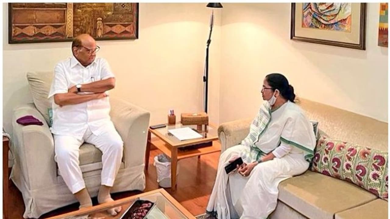 ఢిల్లీలో శరద్ పవార్తో బెంగాల్ సీఎం మమతా బెనర్జీ భేటీ ఢిల్లీలో శరద్ పవార్తో బెంగాల్ సీఎం మమతా బెనర్జీ భేటీ