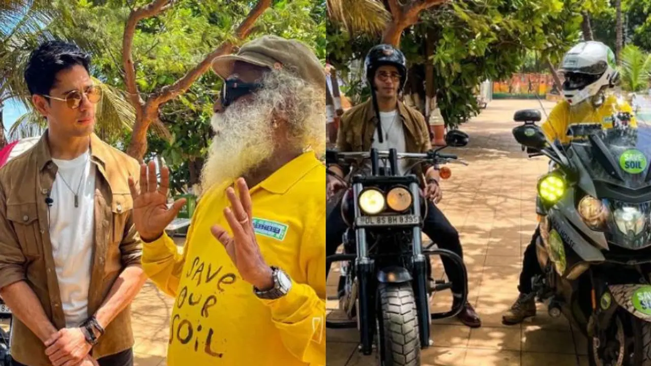 Sidharth Malhotra meets Sadhguru Jaggi Vasudev; actor enjoys bike ride with spiritual Guru