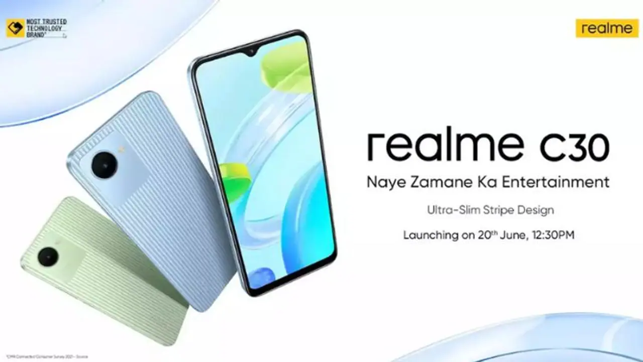 20 जून को इंडिया में लॉन्च होगा Realme C30 स्मार्टफोन, काम बजट में मिलेंगे ये शानदार फीचर्स 20 जून को इंडिया में लॉन्च होगा Realme C30 स्मार्टफोन, काम बजट में मिलेंगे ये शानदार फीचर्स