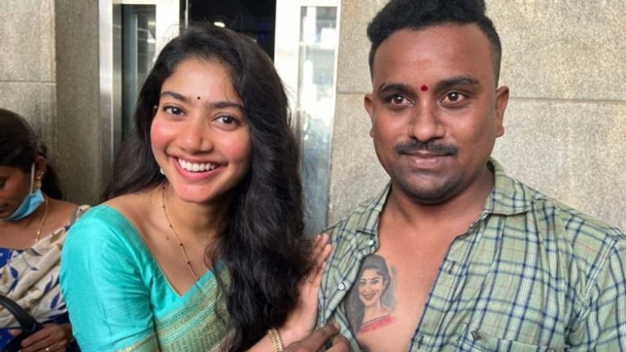  Sai Pallavi : നടി സായ് പല്ലവിയുടെ മുഖം നെഞ്ചില്‍ ടാറ്റൂ ചെയ്‍ത് ആരാധകൻ, ഫോട്ടോ ശ്രദ്ധ നേടുന്നു
