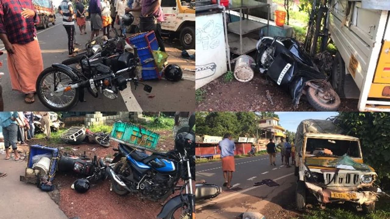 കണ്ണപുരത്ത് പിക്ക് അപ്പ് വാൻ റോഡരികിലേക്ക് പാഞ്ഞുകയറി; 2 മരണം, 5 പേർക്ക് പരിക്ക് കണ്ണപുരത്ത് പിക്ക് അപ്പ് വാൻ റോഡരികിലേക്ക് പാഞ്ഞുകയറി; 2 മരണം, 5 പേർക്ക് പരിക്ക്
