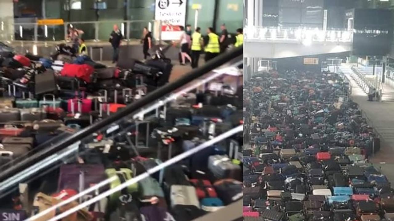 ഹീത്രൂ എയർപോർട്ടില്‍ 'ബാഗേജ് കടല്‍'; പണി കിട്ടിയതിന്‍റെ കാരണം ഇങ്ങനെ