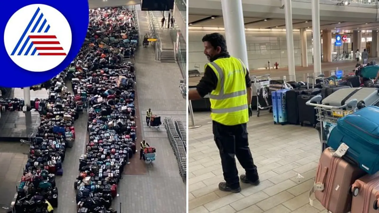 ತಾಂತ್ರಿಕ ತೊಂದರೆ: ಬ್ಯಾಗ್ ಇಲ್ಲದೇ ತೆರಳುವಂತಾದ ಸಾವಿರಾರು ಪಯಣಿಗರು: ಏರ್‌ಪೋರ್ಟ್‌ನಲ್ಲಿ ಬ್ಯಾಗ್‌ಗಳ ಜಾತ್ರೆ