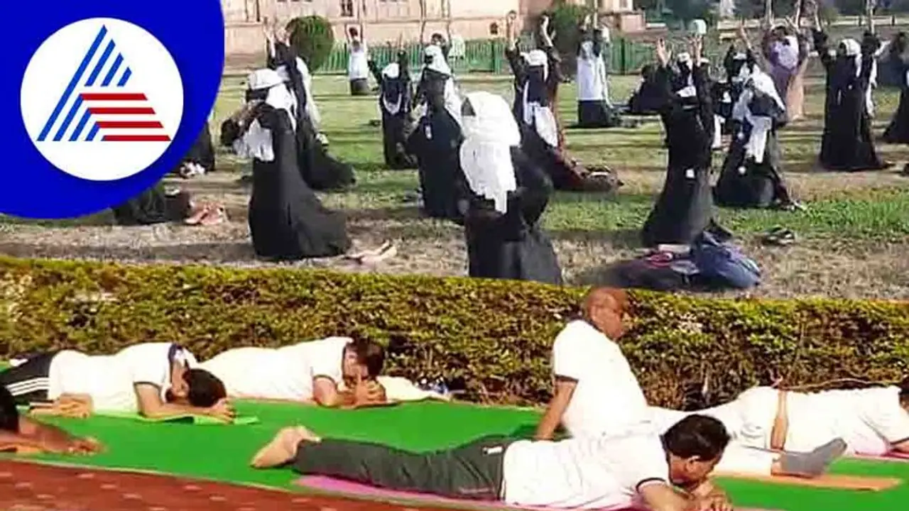 ಯತ್ನಾಳ್ ವಿರೋಧಿ ಬಣದಿಂದ ಪ್ರತ್ಯೇಕ ಯೋಗ, ಕಠಿಣ ಆಸನ ಮಾಡಲು ತಿಣುಕಾಡಿದ ಕತ್ತಿ ಯತ್ನಾಳ್ ವಿರೋಧಿ ಬಣದಿಂದ ಪ್ರತ್ಯೇಕ ಯೋಗ, ಕಠಿಣ ಆಸನ ಮಾಡಲು ತಿಣುಕಾಡಿದ ಕತ್ತಿ