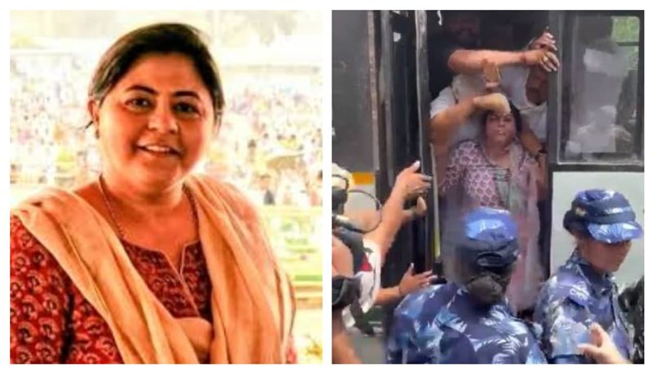 സമരത്തിനിടെ കോൺഗ്രസ് വനിതാ നേതാവ് പൊലീസിന് നേരെ തുപ്പിയെന്ന് ആരോപണം; വിമർശനവുമായി ബിജെപി വീഡിയോ സമരത്തിനിടെ കോൺഗ്രസ് വനിതാ നേതാവ് പൊലീസിന് നേരെ തുപ്പിയെന്ന് ആരോപണം; വിമർശനവുമായി ബിജെപി വീഡിയോ