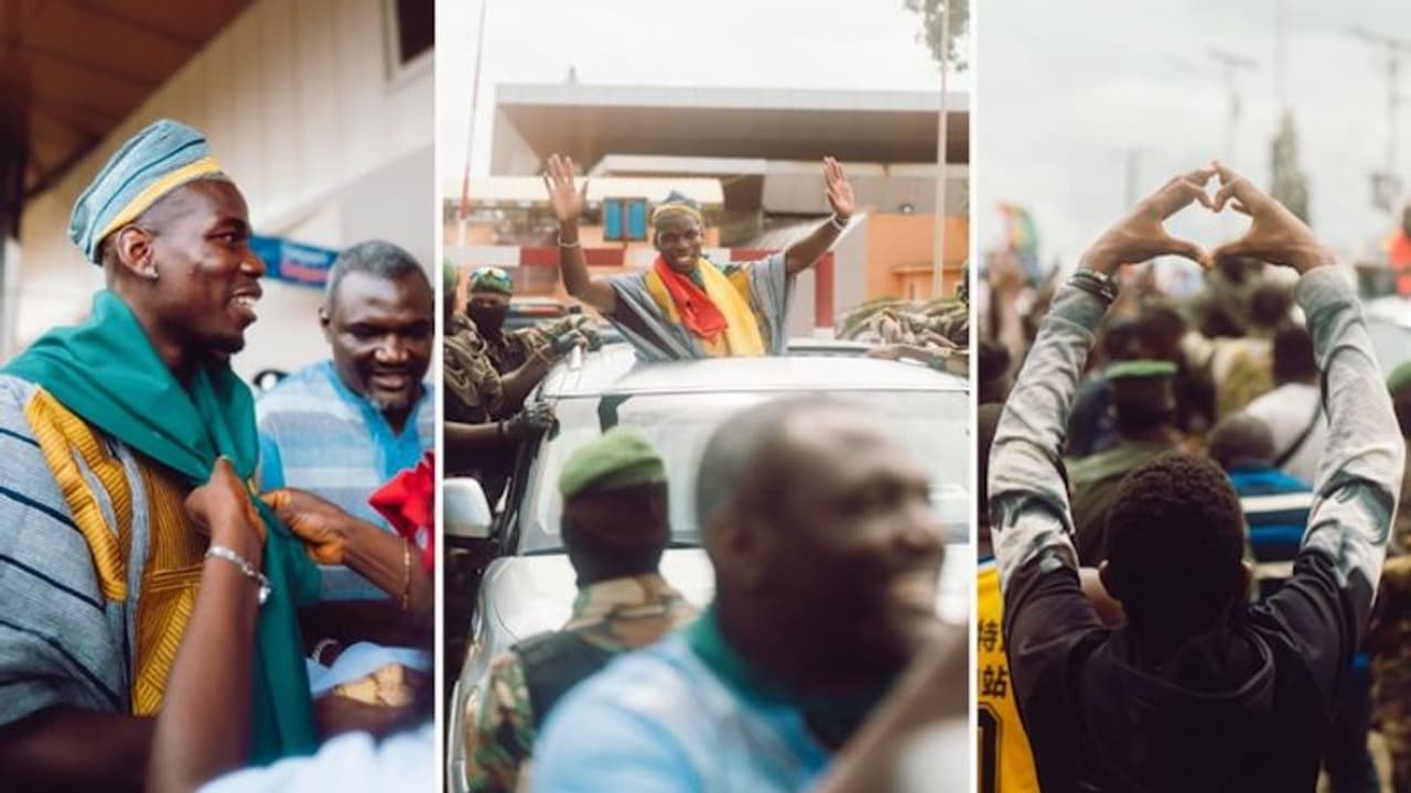 No place like home! Paul Pogba receives hero's welcome in Guinea WATCH