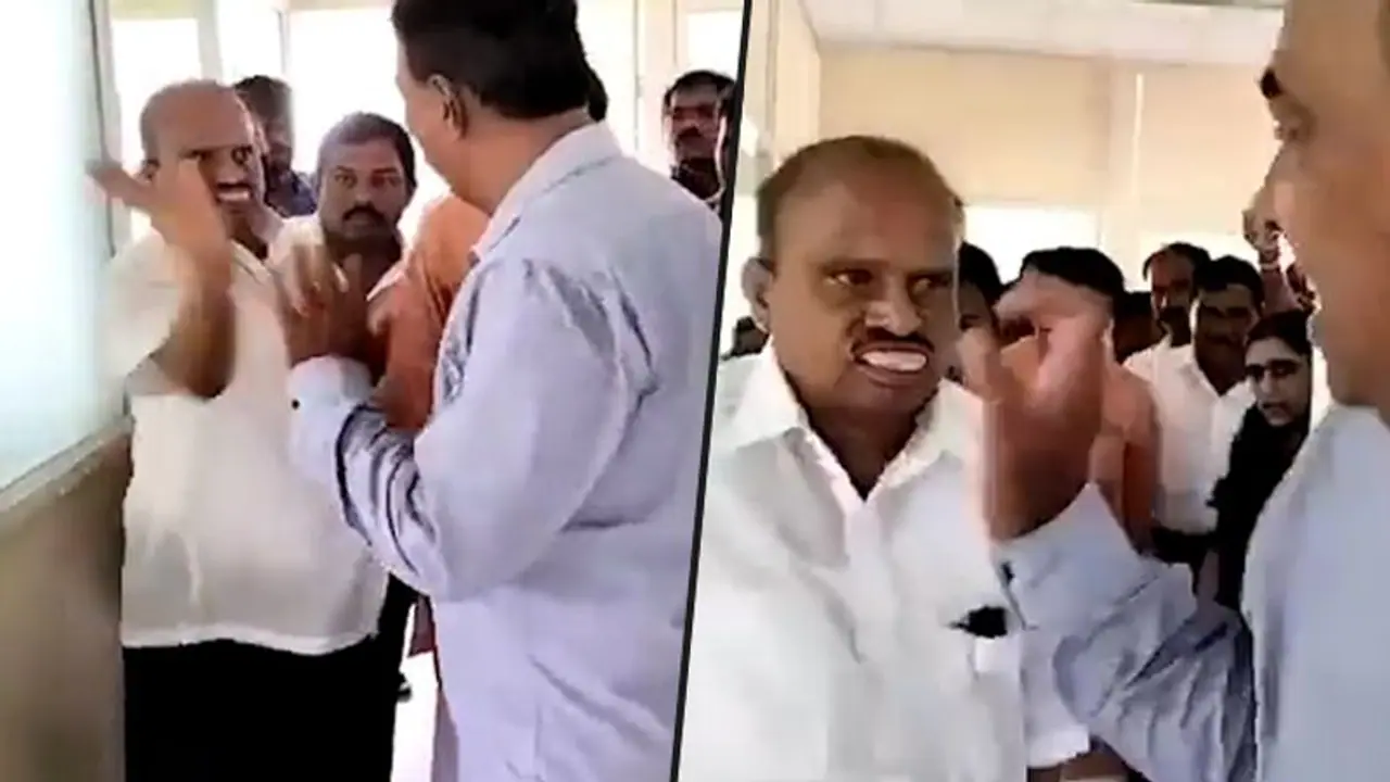 Video of JD(S) MLA slapping ITI principal in Karnataka's Mandya goes viral