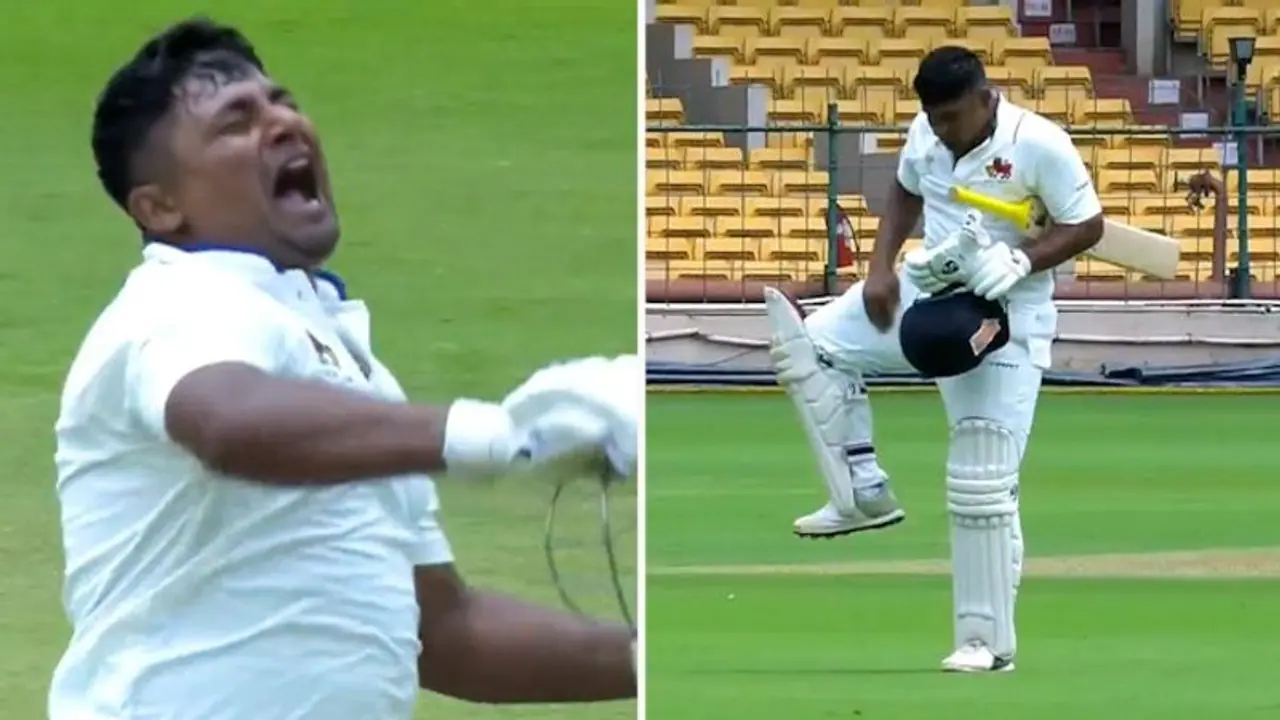 ரஞ்சி ஃபைனலில் சதமடித்த சர்ஃபராஸ் கான்.. உணர்ச்சி பெருக்கில் கண்ணீருடன் சதத்தை கொண்டாடிய வைரல் வீடியோ ரஞ்சி ஃபைனலில் சதமடித்த சர்ஃபராஸ் கான்.. உணர்ச்சி பெருக்கில் கண்ணீருடன் சதத்தை கொண்டாடிய வைரல் வீடியோ