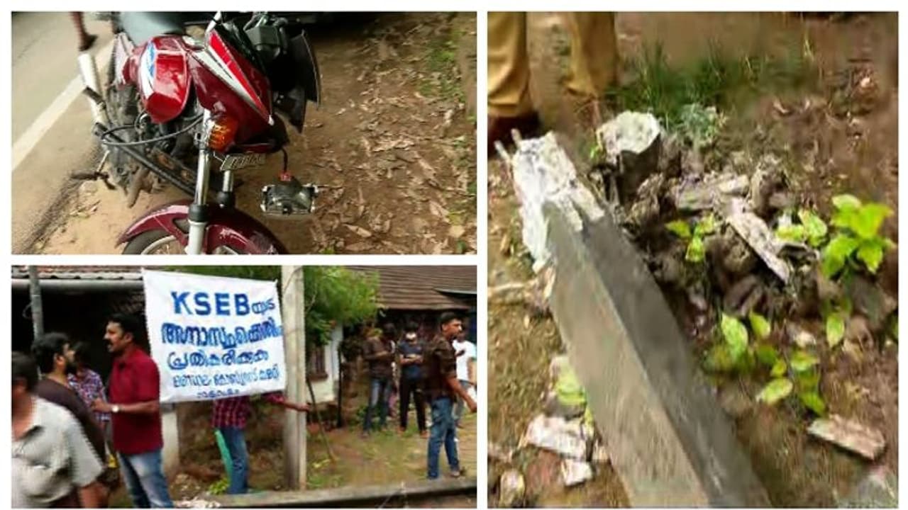 വൈദ്യുതി പോസ്റ്റ് വീണ് ബൈക്ക് യാത്രക്കാരന് ദാരുണാന്ത്യം; സംഭവം കോഴിക്കോട് നടുവട്ടത്ത്