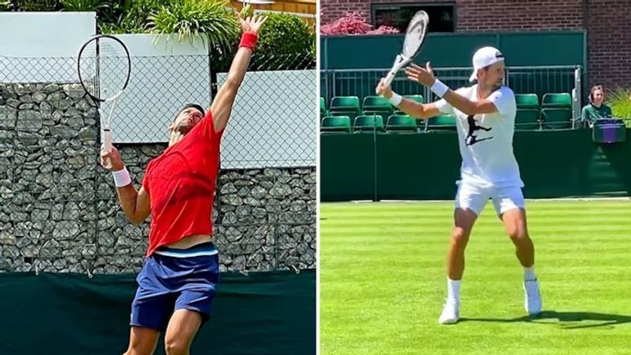 Wimbledon 2022: Novak Djokovic trains hard for 'childhood dream tournament'