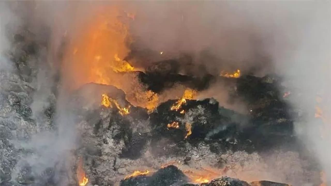 தொழிற்சாலையில் பயங்கர தீ விபத்து.. கொழுந்து விட்டு எரிந்த தீ.. அணைக்க முடியாமல் திணறும் தீயணைப்பு வீரர்கள் தொழிற்சாலையில் பயங்கர தீ விபத்து.. கொழுந்து விட்டு எரிந்த தீ.. அணைக்க முடியாமல் திணறும் தீயணைப்பு வீரர்கள்