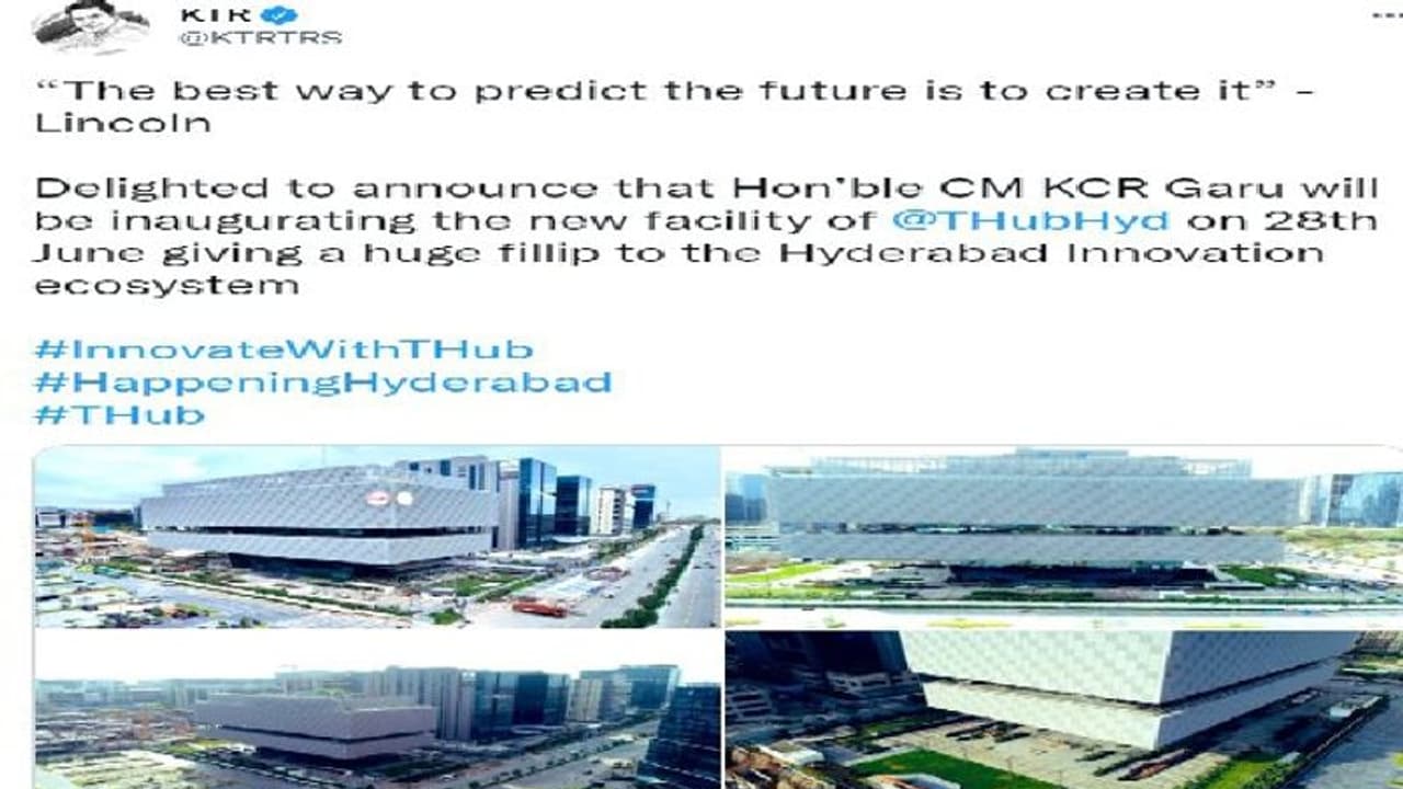 T Hub 2.0 at Hyd: స్టార్టప్ లకు మరింత ఊతం.. 28న టీ హబ్ 2.0 ప్రారంభం..! T Hub 2.0 at Hyd: స్టార్టప్ లకు మరింత ఊతం.. 28న టీ హబ్ 2.0 ప్రారంభం..!
