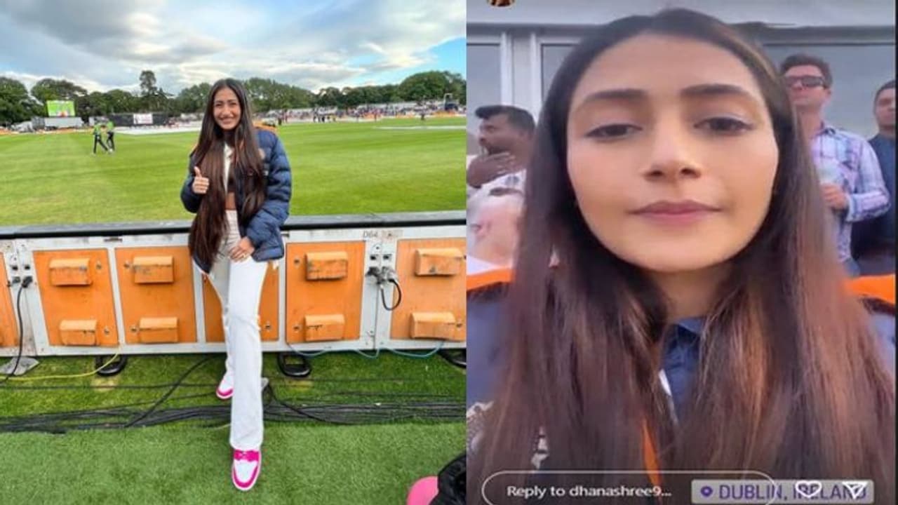 लंदन में छुट्टियां छोड़ पति को चीयर करने आयरलैंड पहुंची धनश्री वर्मा, डगआउट में बैठे इस तरह चहल को किया सपोर्ट लंदन में छुट्टियां छोड़ पति को चीयर करने आयरलैंड पहुंची धनश्री वर्मा, डगआउट में बैठे इस तरह चहल को किया सपोर्ट