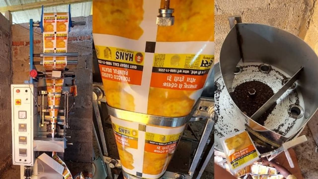 കോട്ടയത്ത് കന്നുകാലി ഫാമിൻ്റെ മറവിൽ ഹാൻസ് നിർമ്മാണ യൂണിറ്റ് നടത്തിയവർ പിടിയിൽ 