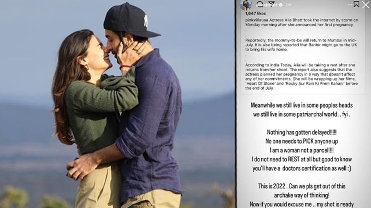 Alia Bhatt calls out reports on project delays amidst her pregnancy, says 'we still live in a patriarchal worl Alia Bhatt calls out reports on project delays amidst her pregnancy, says 'we still live in a patriarchal worl