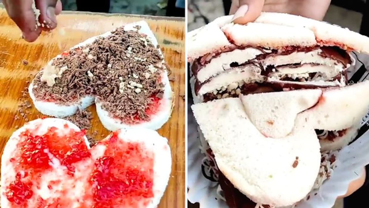 Watch: Heart shaped cheese ice cream sandwich from Gujarat leaves internet irked Watch: Heart shaped cheese ice cream sandwich from Gujarat leaves internet irked