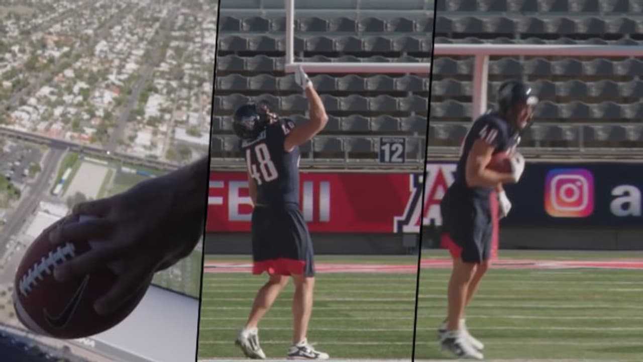 Watch: US duo set world record for high altitude catch by holding football thrown from 620 feet Watch: US duo set world record for high altitude catch by holding football thrown from 620 feet