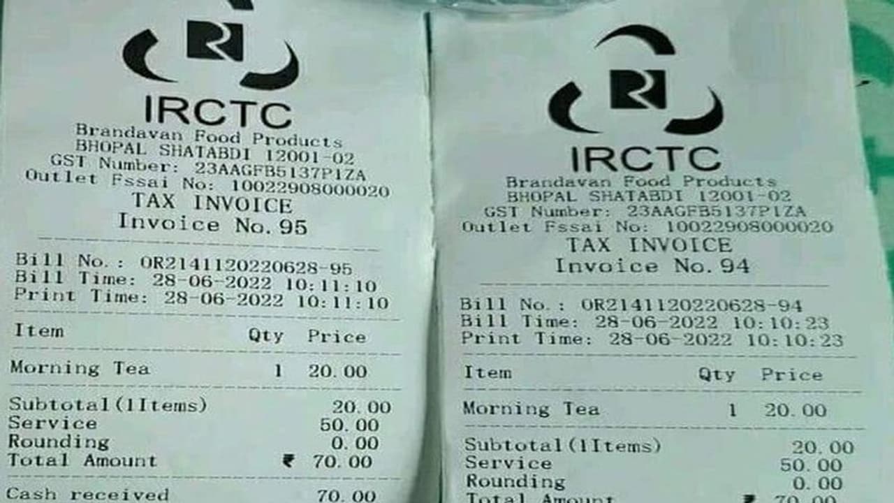 ഒരു ചായക്ക് 70 രൂപ; ഐആർസിടിസിക്കെതിരെ ട്രെയിൻ യാത്രക്കാരൻ ഒരു ചായക്ക് 70 രൂപ; ഐആർസിടിസിക്കെതിരെ ട്രെയിൻ യാത്രക്കാരൻ