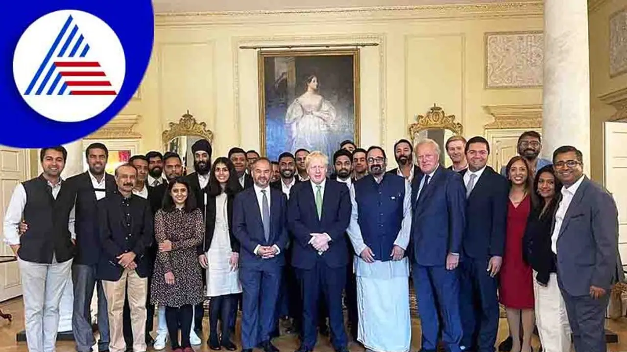 ಬ್ರಿಟನ್‌ ಪ್ರಧಾನಿ ಬೊರಿಸ್‌ ಜಾನ್ಸನ್‌, ಕೇಂದ್ರ ಸಚಿವ ರಾಜೀವ್‌ ಚಂದ್ರಶೇಖರ್‌ ಭೇಟಿ!