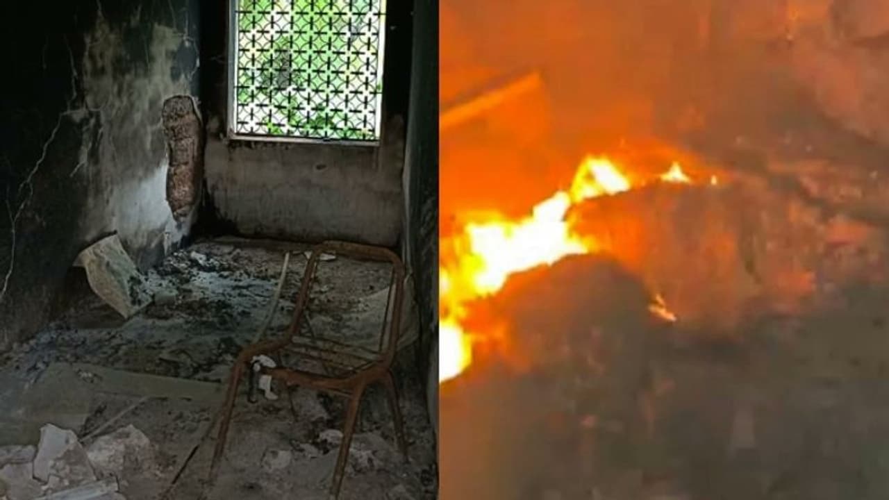 തളിപ്പറമ്പ് കുറ്റിക്കോലിൽ ലീഗ് ഓഫീസിന് തീയിട്ടു തളിപ്പറമ്പ് കുറ്റിക്കോലിൽ ലീഗ് ഓഫീസിന് തീയിട്ടു