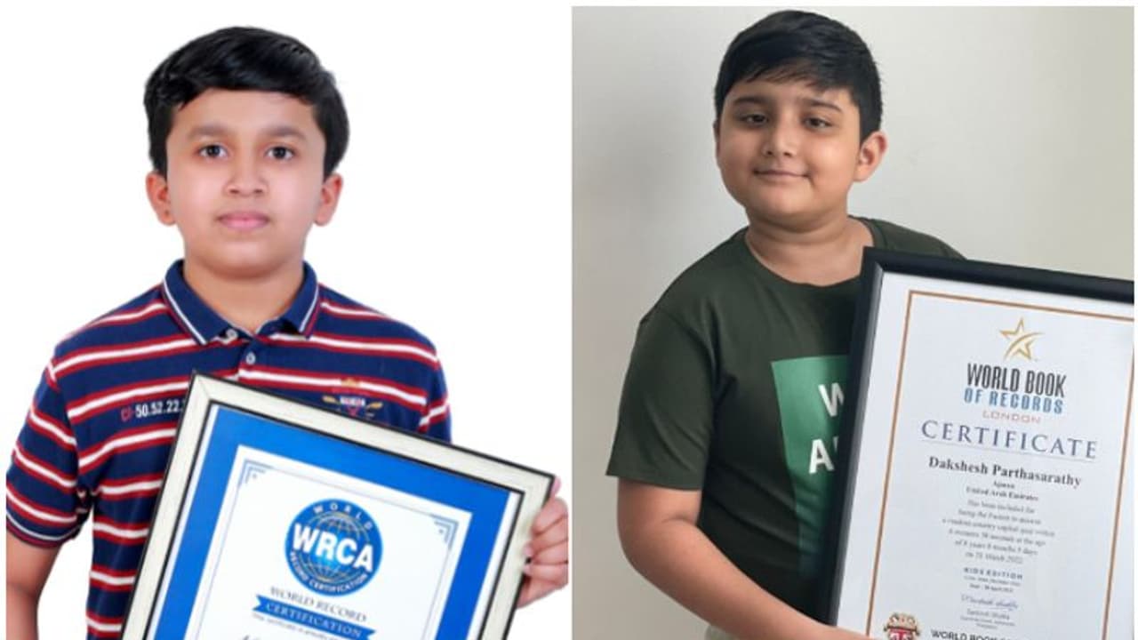 ദുബായ് സ്കൂളിലെ മലയാളി വിദ്യാർത്ഥികൾ; ലോക റെക്കോർഡിന്‍റെ തിളക്കത്തിൽ, മാന്നാറിന് സന്തോഷം