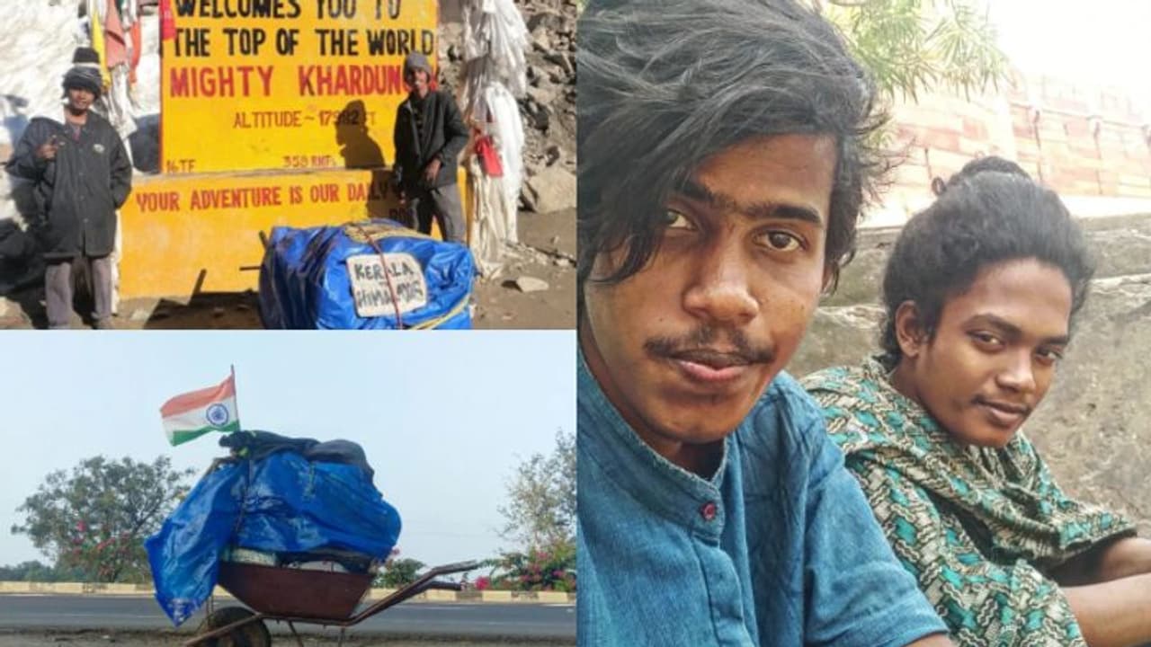 'ഇത് ചുമ്മാ തള്ളല്ല': ഉന്തുവണ്ടി തള്ളി ഇവരിതാ ഹിമാലയം വരെ
