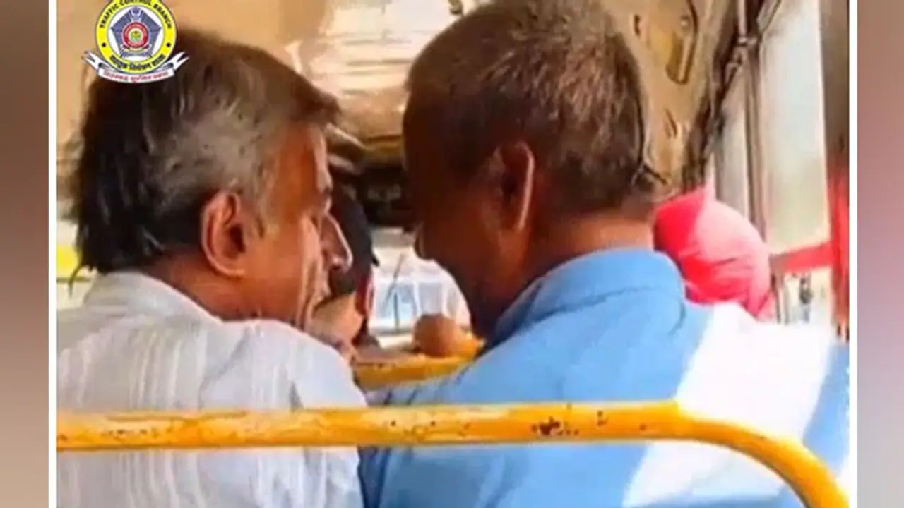 Watch: Elderly fighting in bus for space has a hidden message on road safety