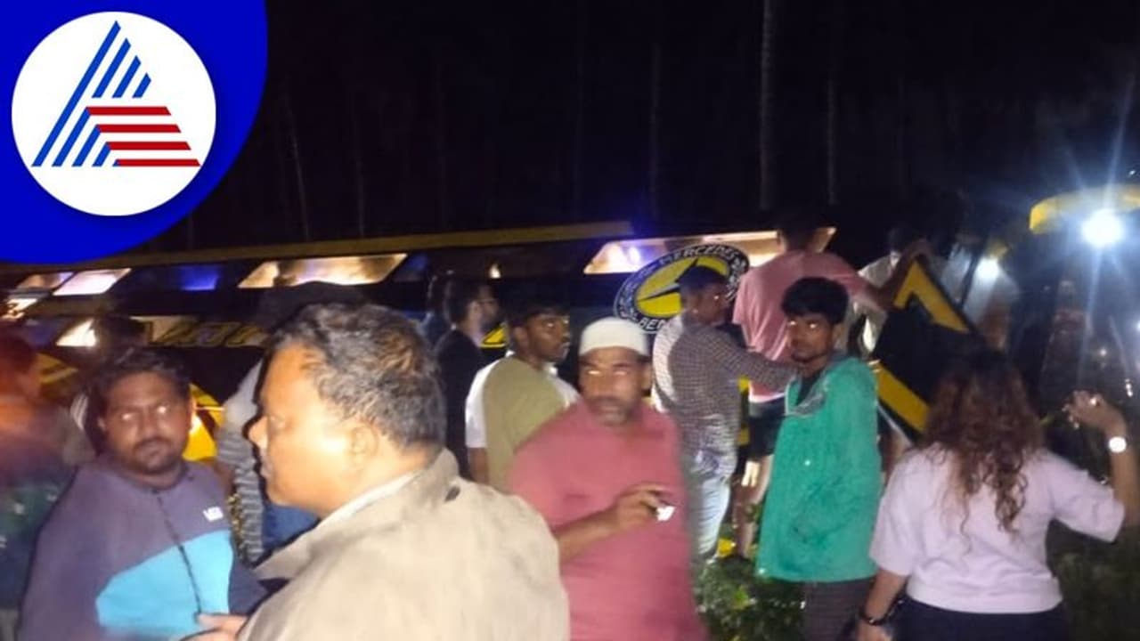 Haveri: ಪಲ್ಟಿಯಾದ ಬಸ್: ಸಾವಿನ ದವಡೆಯಿಂದ ಸ್ವಲ್ಪದರಲ್ಲೇ ಪಾರಾದ ಪ್ರಯಾಣಿಕರು