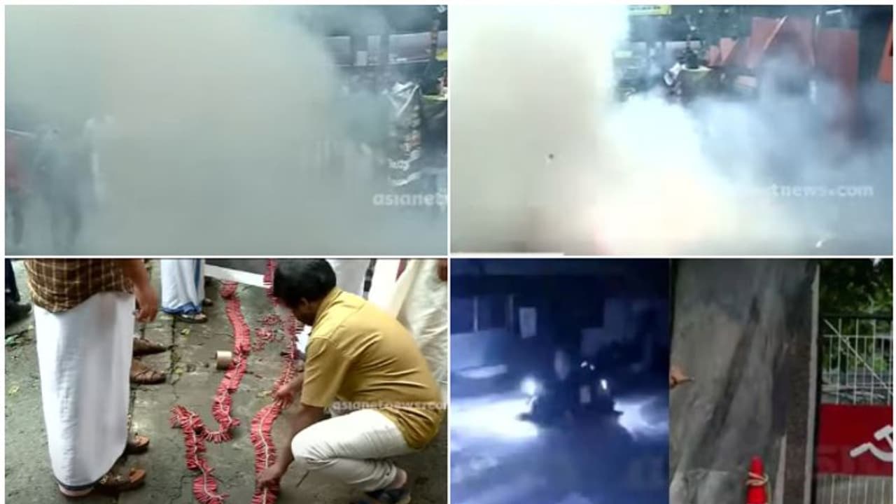 എകെജി സെന്റർ ആക്രമണം: 8ാം നാളും പ്രതിയെ കണ്ടെത്താനാകാതെ പൊലീസ്, മാലപ്പടക്കം പൊട്ടിച്ച് യൂത്ത് ലീഗ് പ്രതിഷേധം എകെജി സെന്റർ ആക്രമണം: 8ാം നാളും പ്രതിയെ കണ്ടെത്താനാകാതെ പൊലീസ്, മാലപ്പടക്കം പൊട്ടിച്ച് യൂത്ത് ലീഗ് പ്രതിഷേധം