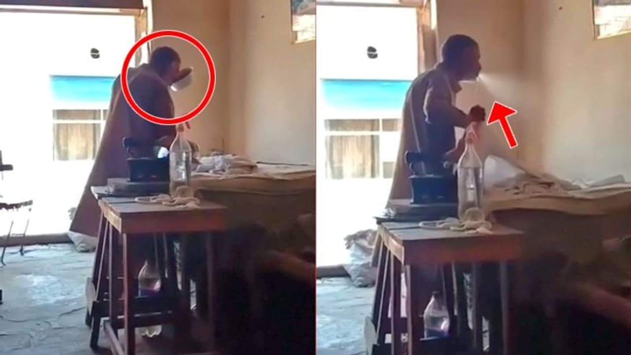 बुजुर्ग की घिनौनी करतूत: कपड़े पर प्रेस करने से पहले करता है कुछ ऐसा, दिल थामकर देखिए वीडियो बुजुर्ग की घिनौनी करतूत: कपड़े पर प्रेस करने से पहले करता है कुछ ऐसा, दिल थामकर देखिए वीडियो