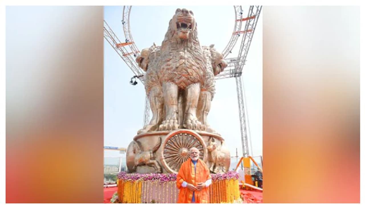 പുതിയ പാർലമെന്റിന് മുകളിലെ അശോകസ്തംഭ സിംഹങ്ങൾക്ക് ഭാവ വ്യത്യാസമോ?' സർക്കാറിനെതിരെ പ്രതിപക്ഷം