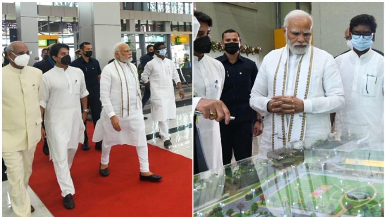 ഝാർഖണ്ഡിൽ 16800 കോടിയുടെ വികസന പദ്ധതി; ദിയോഘര് വിമാനത്താവളവും നാടിന് സമർപ്പിച്ച് പ്രധാനമന്ത്രി ഝാർഖണ്ഡിൽ 16800 കോടിയുടെ വികസന പദ്ധതി; ദിയോഘര് വിമാനത്താവളവും നാടിന് സമർപ്പിച്ച് പ്രധാനമന്ത്രി