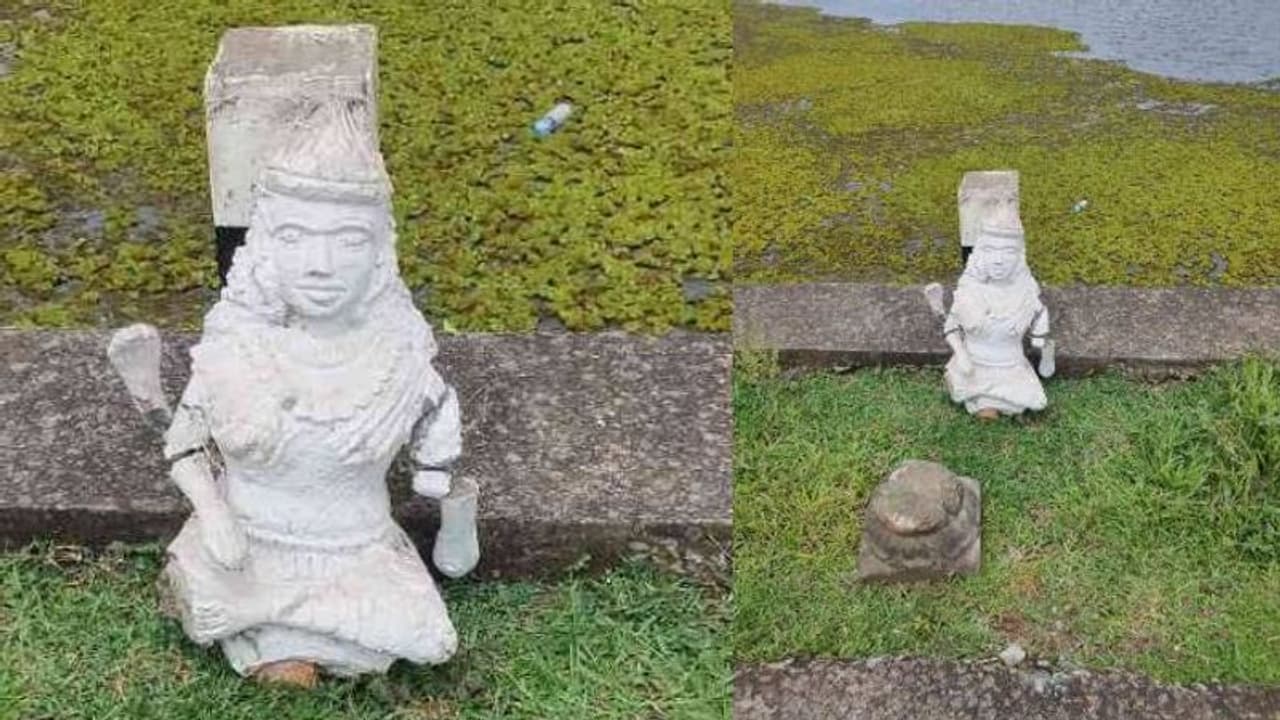 ക്ഷേത്രങ്ങളിലെ പൊട്ടിയ വിഗ്രഹങ്ങളും ബലിക്കല്ലും ഉപേക്ഷിച്ച നിലയിൽ ക്ഷേത്രങ്ങളിലെ പൊട്ടിയ വിഗ്രഹങ്ങളും ബലിക്കല്ലും ഉപേക്ഷിച്ച നിലയിൽ