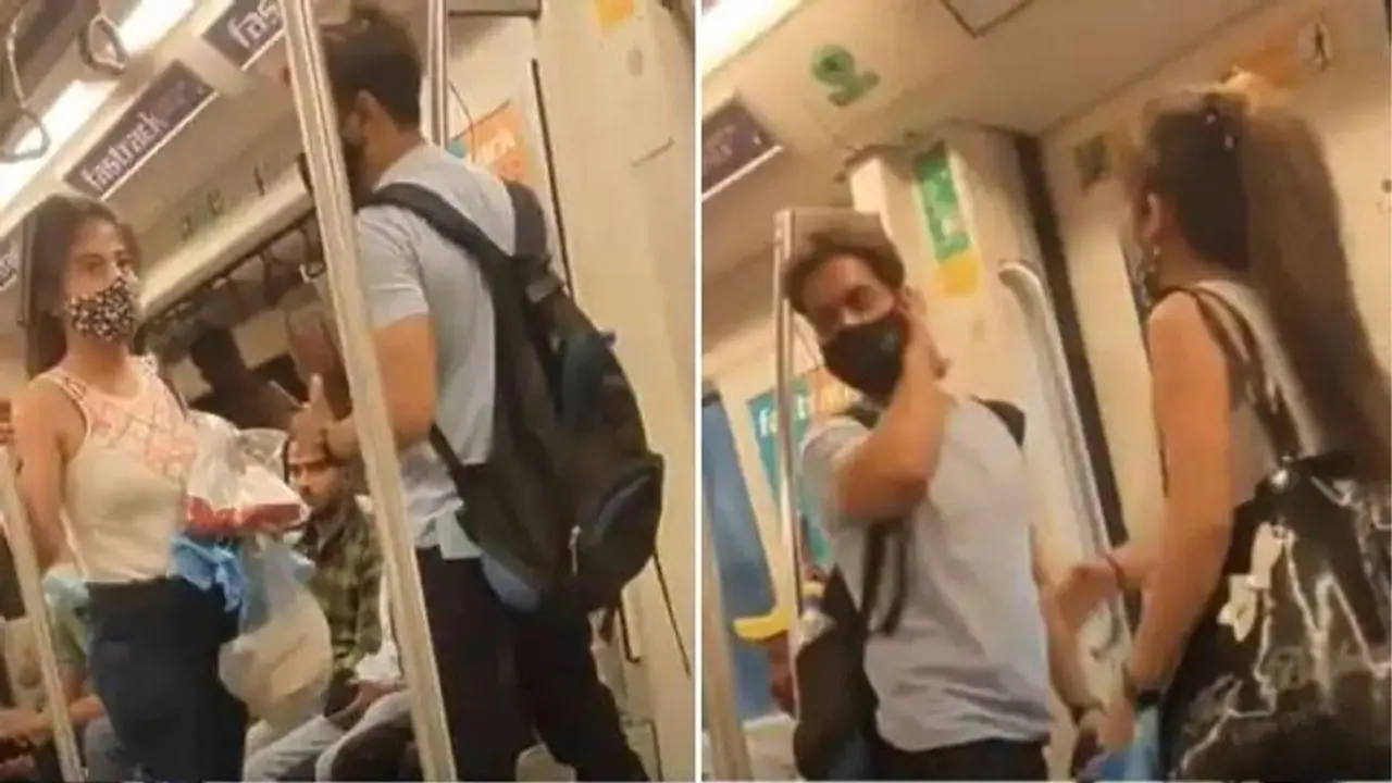 மெட்ரோ ரயிலில் இளைஞனுக்கு ‘தர்ம அடி’ போட்ட இளம்பெண்..வைரல் வீடியோ எதற்கு தெரியுமா ? மெட்ரோ ரயிலில் இளைஞனுக்கு ‘தர்ம அடி’ போட்ட இளம்பெண்..வைரல் வீடியோ எதற்கு தெரியுமா ?