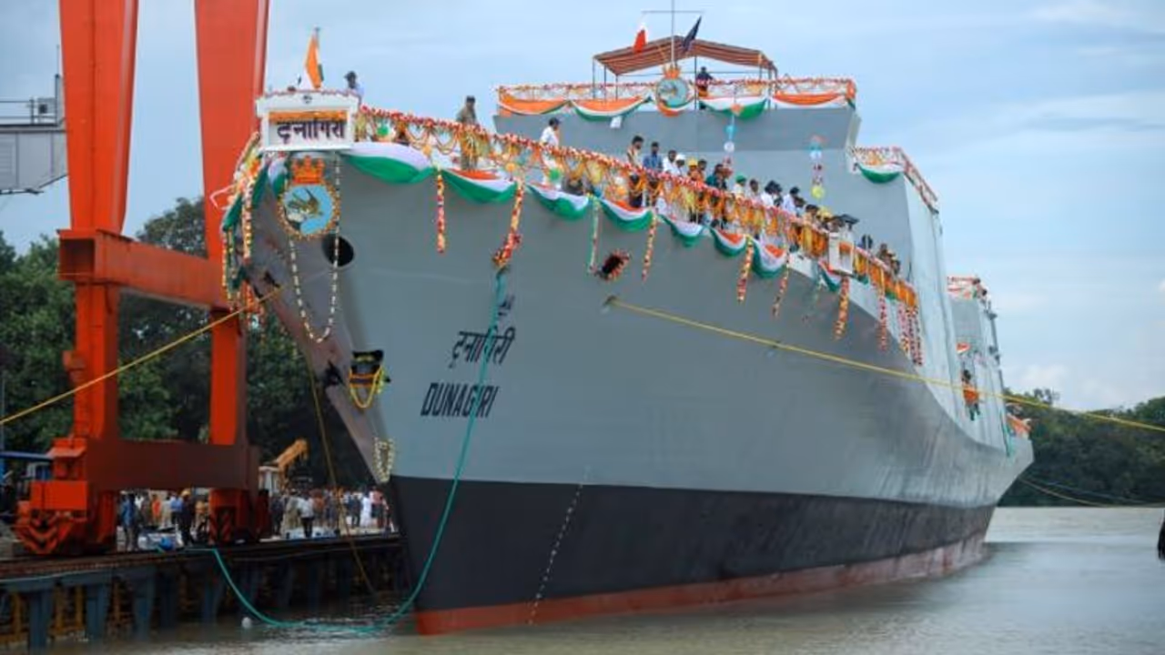 A new Indian stealth ship, Dunagiri, has entered the waters