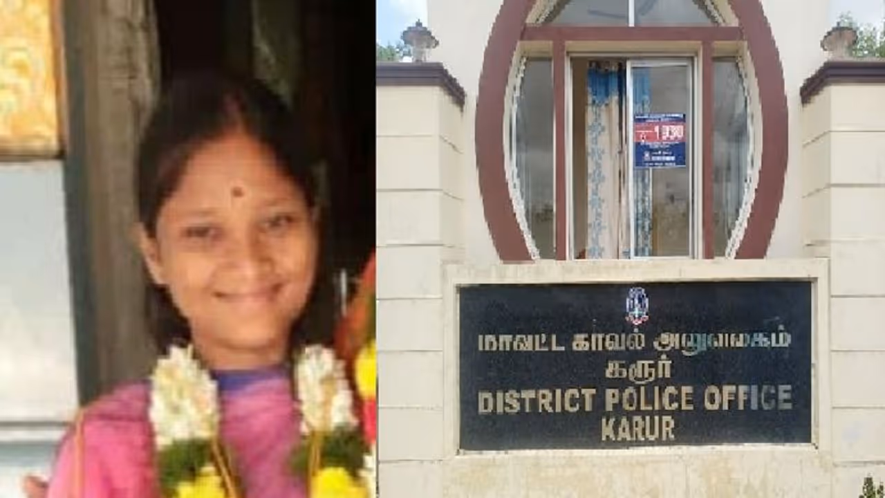 என்னை என் கணவருடன் சேர்த்து வையுங்கள்… கரூர் எஸ்பி அலுவலகம் முன்பு பெண் தர்ணா!!