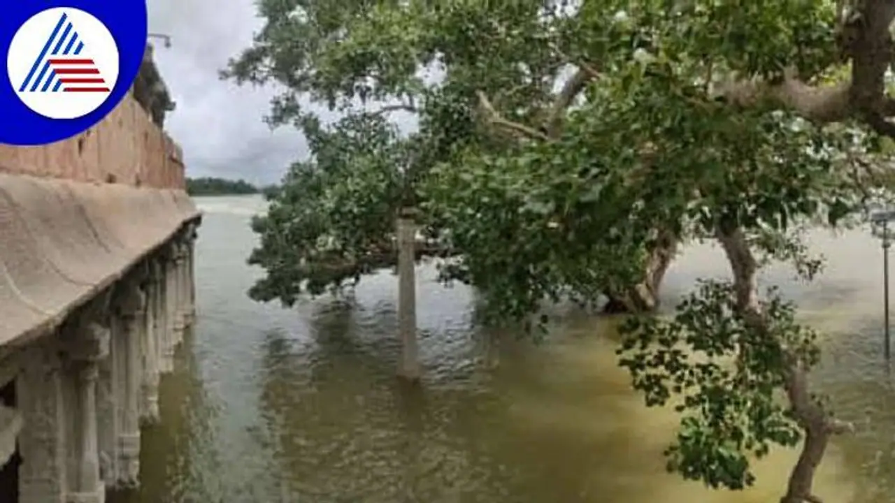 ತುಂಗಭದ್ರಾ ಡ್ಯಾಂನಿಂದ ಭಾರೀ ಪ್ರಮಾಣದಲ್ಲಿ ನೀರು ಬಿಡುಗಡೆ: ಹಂಪಿ ಸ್ಮಾರಕಗಳು ಜಲಾವೃತ