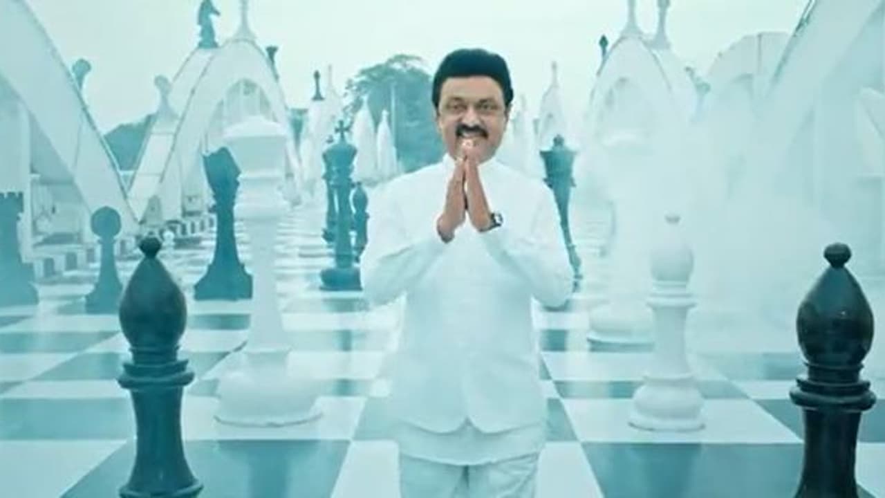 செஸ் ஒலிம்பியாட் : இந்தியா நடத்துகிறதா...? இல்லை திமுக ஸ்டாலின் நடத்துகிறாரா? தேசிய கொடி இல்லாத டீசர்! செஸ் ஒலிம்பியாட் : இந்தியா நடத்துகிறதா...? இல்லை திமுக ஸ்டாலின் நடத்துகிறாரா? தேசிய கொடி இல்லாத டீசர்!