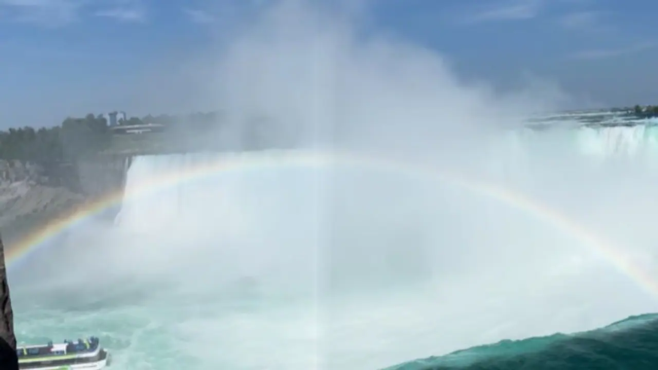 Watch: Stunning rainbow over Niagara Falls leaves netizens mesmerised Watch: Stunning rainbow over Niagara Falls leaves netizens mesmerised