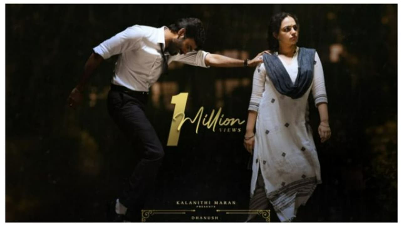 தனுஷின் குரலுக்கு கிடைத்த வெற்றி...ஒரே நாளில் மில்லியனை கடந்த வியூவ்ஸ்! தனுஷின் குரலுக்கு கிடைத்த வெற்றி...ஒரே நாளில் மில்லியனை கடந்த வியூவ்ஸ்!