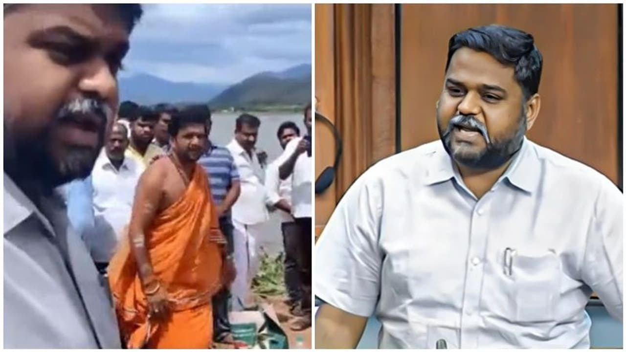 ರಸ್ತೆ ಕಾಮಗಾರಿಗೆ ಅರ್ಚಕರಿಂದ ಪೂಜೆ, ಡಿಎಂಕೆ ಸಂಸದನ ವಿರೋಧ!