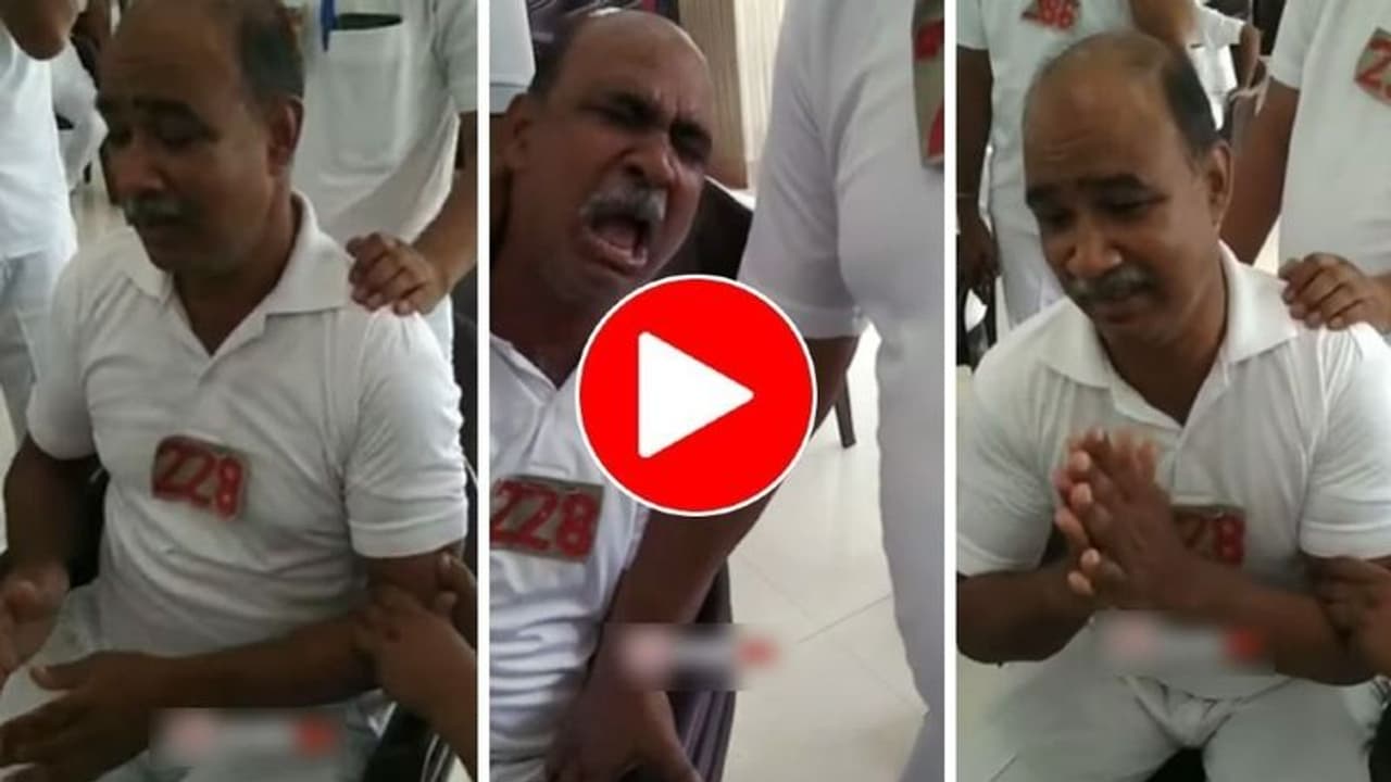 ರಕ್ತದ ಮಾದರಿ ತೆಗೆಯುವಾಗ ಆನೆ ಘೀಳಿಡುವಂತೆ ಬೊಬ್ಬೆ ಹಾಕಿ ಅತ್ತ ಪೊಲೀಸ್: viral video