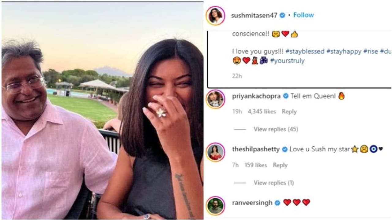 'ಗೋಲ್ಡ್ ಡಿಗ್ಗರ್' ಎಂದ ನೆಟ್ಟಿಗರಿಗೆ ಸುಶ್ಮಿತಾ ಸೇನ್ ಖಡಕ್ ಪ್ರತಿಕ್ರಿಯೆ; ಪ್ರಿಯಾಂಕಾ, ರಣ್ವೀರ್ ಬೆಂಬಲ 'ಗೋಲ್ಡ್ ಡಿಗ್ಗರ್' ಎಂದ ನೆಟ್ಟಿಗರಿಗೆ ಸುಶ್ಮಿತಾ ಸೇನ್ ಖಡಕ್ ಪ್ರತಿಕ್ರಿಯೆ; ಪ್ರಿಯಾಂಕಾ, ರಣ್ವೀರ್ ಬೆಂಬಲ